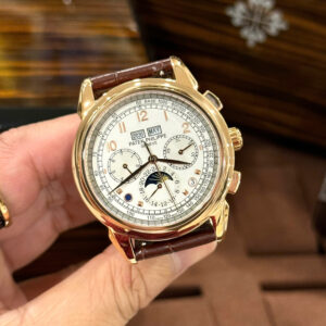 Đồng Hồ Patek Philippe Fake Cao Cấp Grand Complications 5270J Dây Da Nâu
