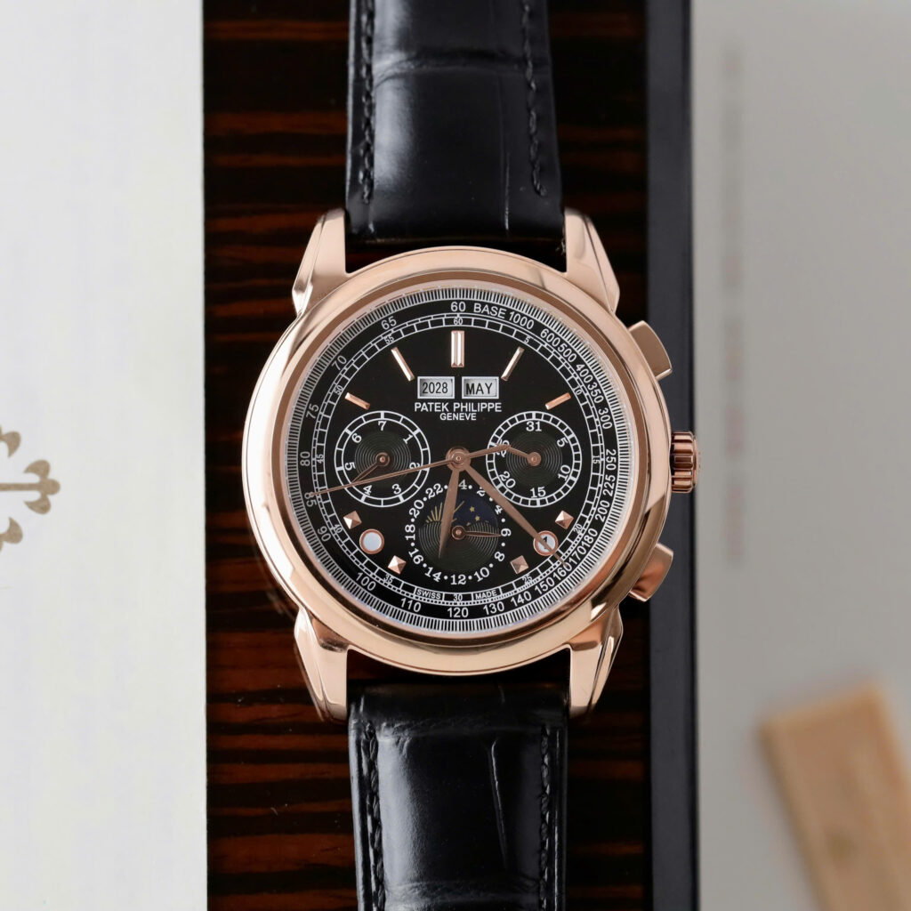 Đồng Hồ Patek Philippe Fake Cao Cấp Grand Complications 5270R Dây Da Đen 41mm (1)