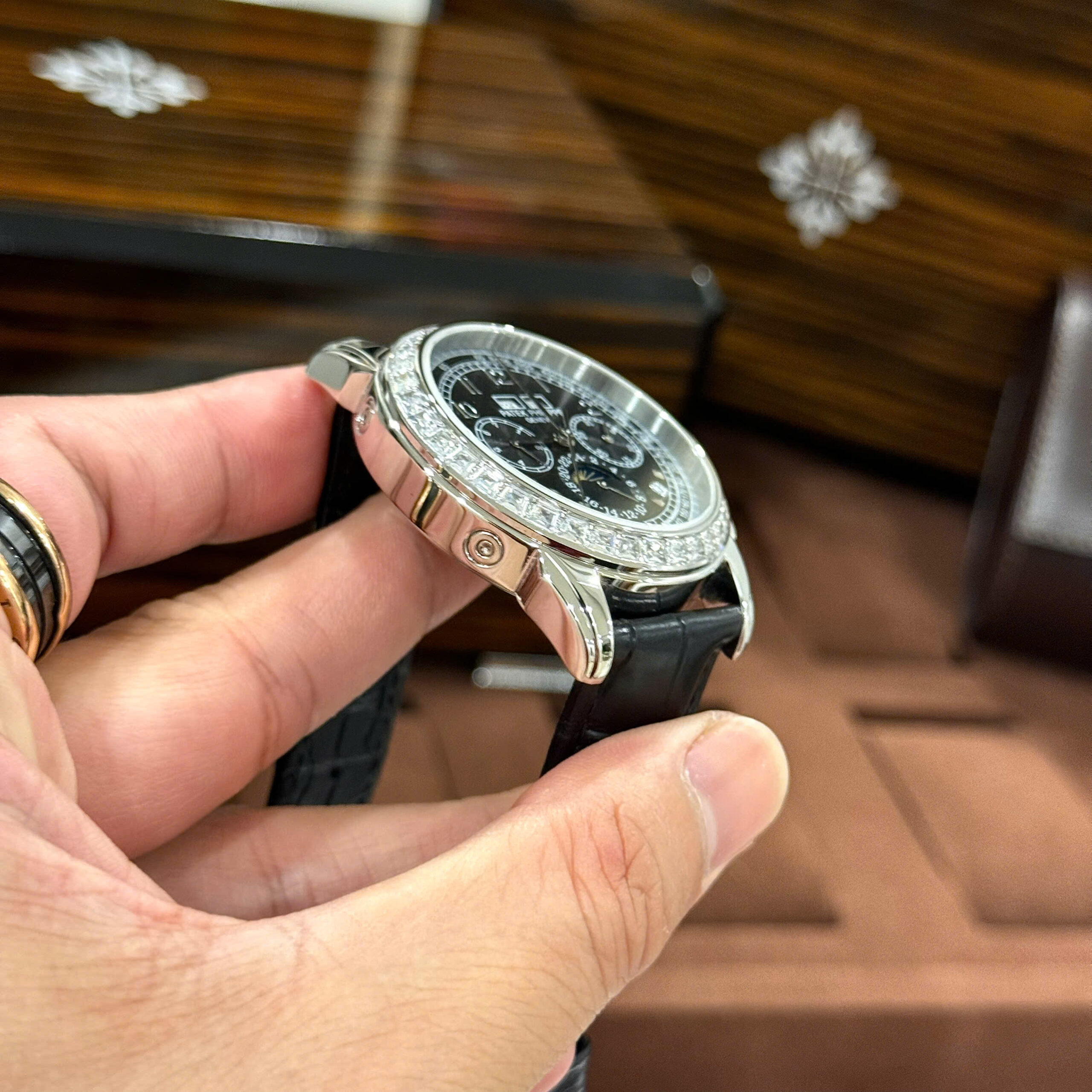 Đồng Hồ Patek Philippe Fake Cao Cấp Grand Complications 5271P Đính Đá 41mm (2)