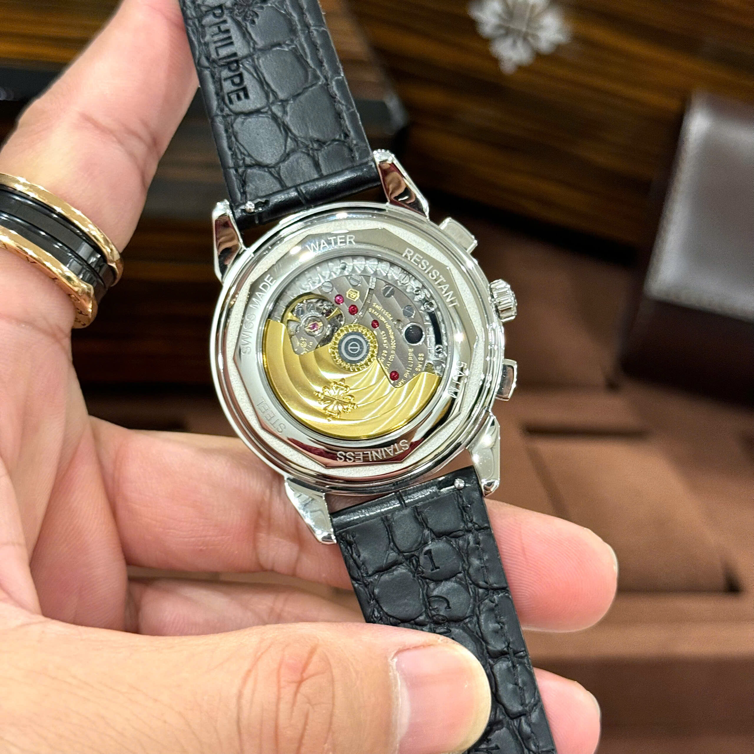 Đồng Hồ Patek Philippe Fake Cao Cấp Grand Complications 5271P Đính Đá 41mm (4)