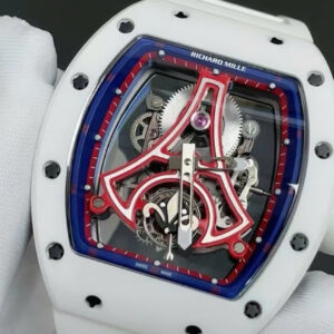 Đồng Hồ Richard Mille RM52-03 Paris Saint-Germain Tourbillon White Ceramic Chế Tác 40x48mm (6)