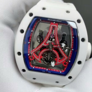 Đồng Hồ Richard Mille RM52-03 Paris Saint-Germain Tourbillon White Ceramic Chế Tác 40x48mm (6)