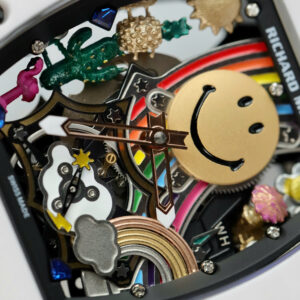 Đồng Hồ Richard Mille RM88 Smiley Mặt Chú Hề Fake Cao Cấp Màu Đỏ 40mm (8)