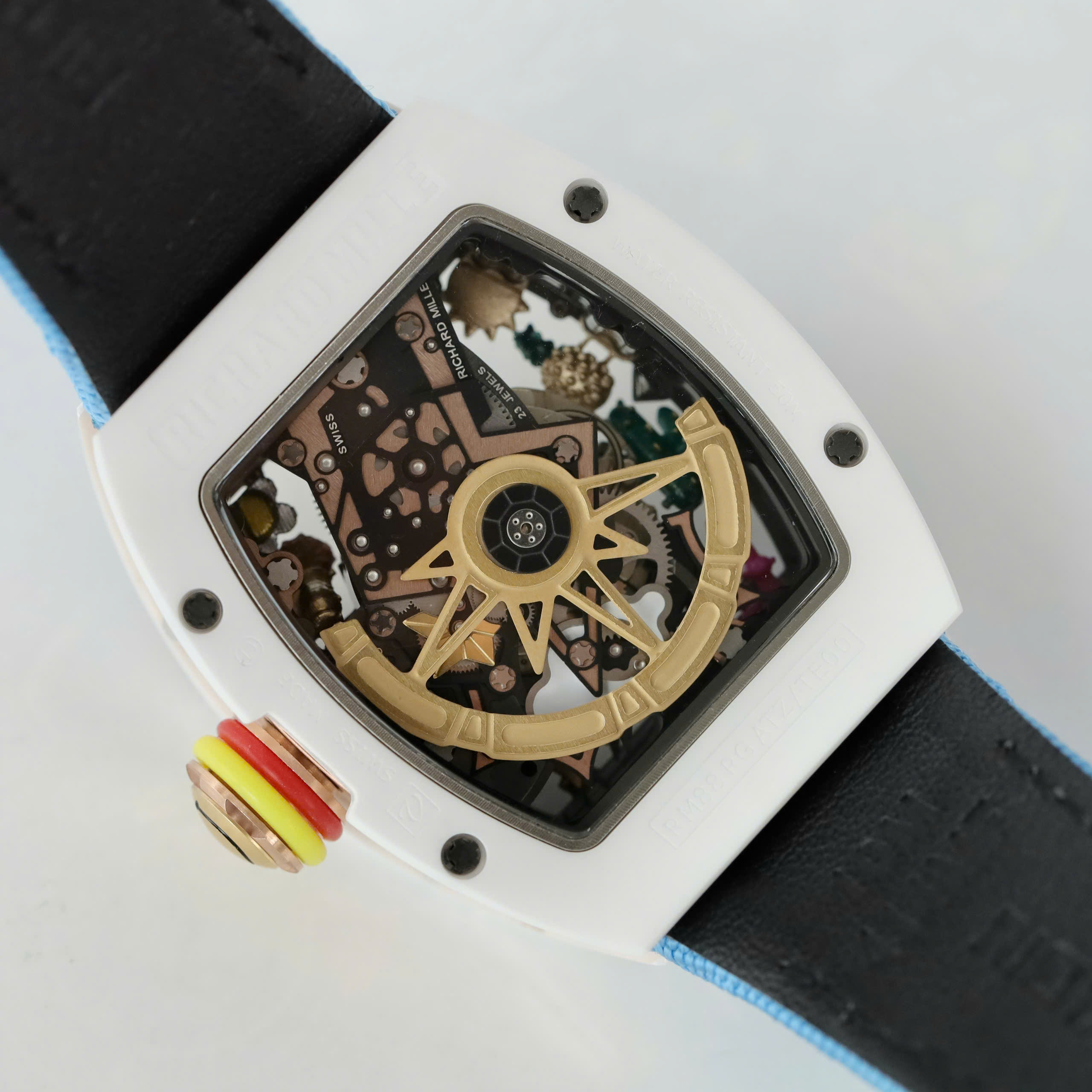 Đồng Hồ Richard Mille RM88 Smiley Mặt Chú Hề Fake Cao Cấp Màu Xanh 40mm (6) Đồng Hồ Richard Mille RM88 Smiley Mặt Chú Hề Fake Cao Cấp Màu Xanh 40mm (1)