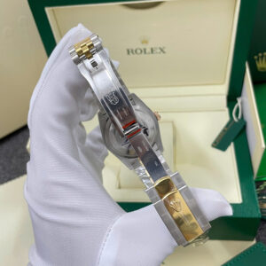 Đồng Hồ Rolex Chế Tác DateJust 126233 Bọc Vàng Thật Mặt Số Đen Đính Đá Xưởng GM 36mm (1)