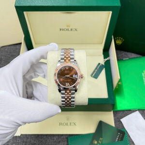 Đồng Hồ Rolex Chế Tác DateJust 278271 Bọc Vàng Mặt Số Chocolate Cọc La Mã Xưởng GM 31mm (5)