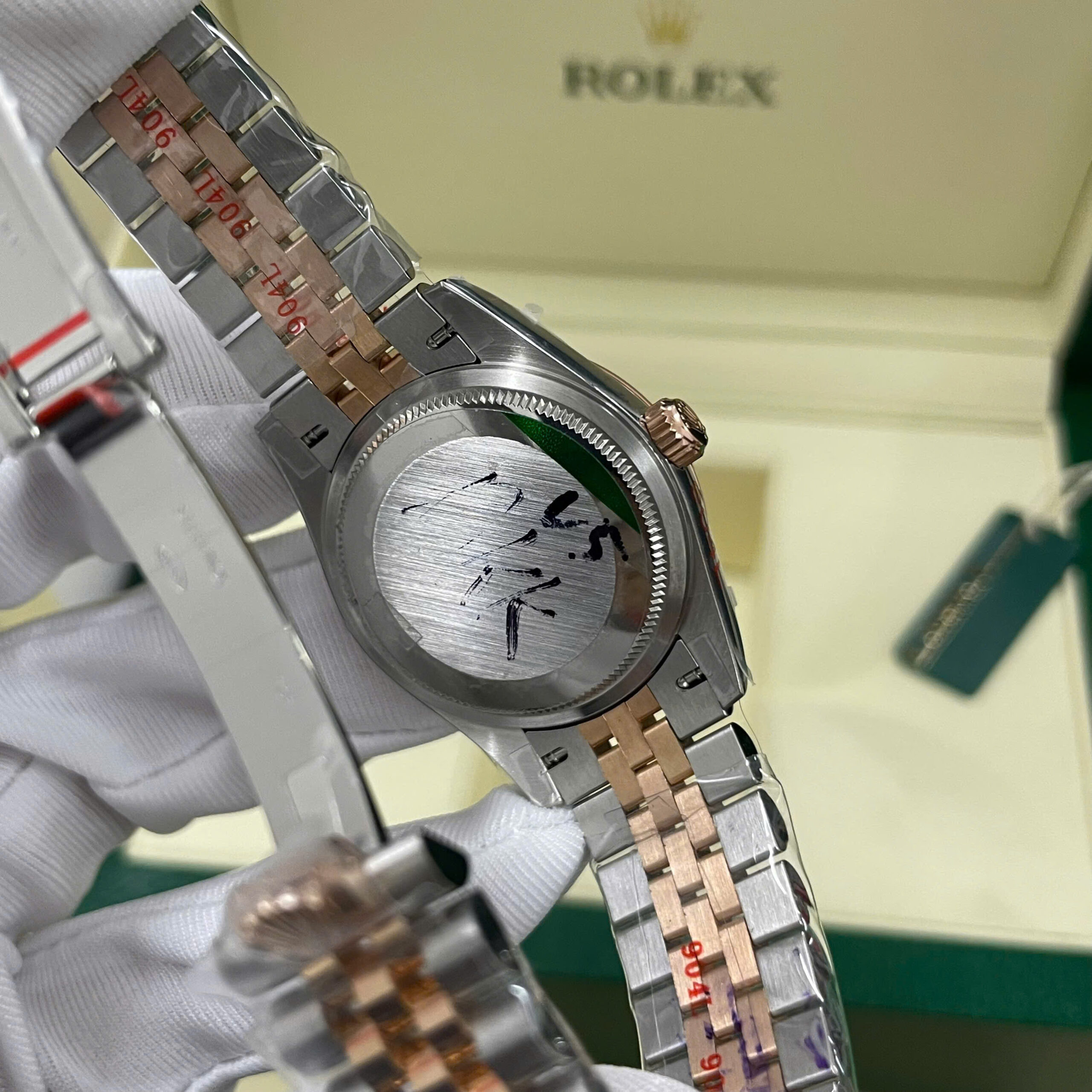 Đồng Hồ Rolex Chế Tác DateJust 278271 Bọc Vàng Thật Mặt Số Chocolate Cọc Số Đá Xưởng GM 31mm (3)