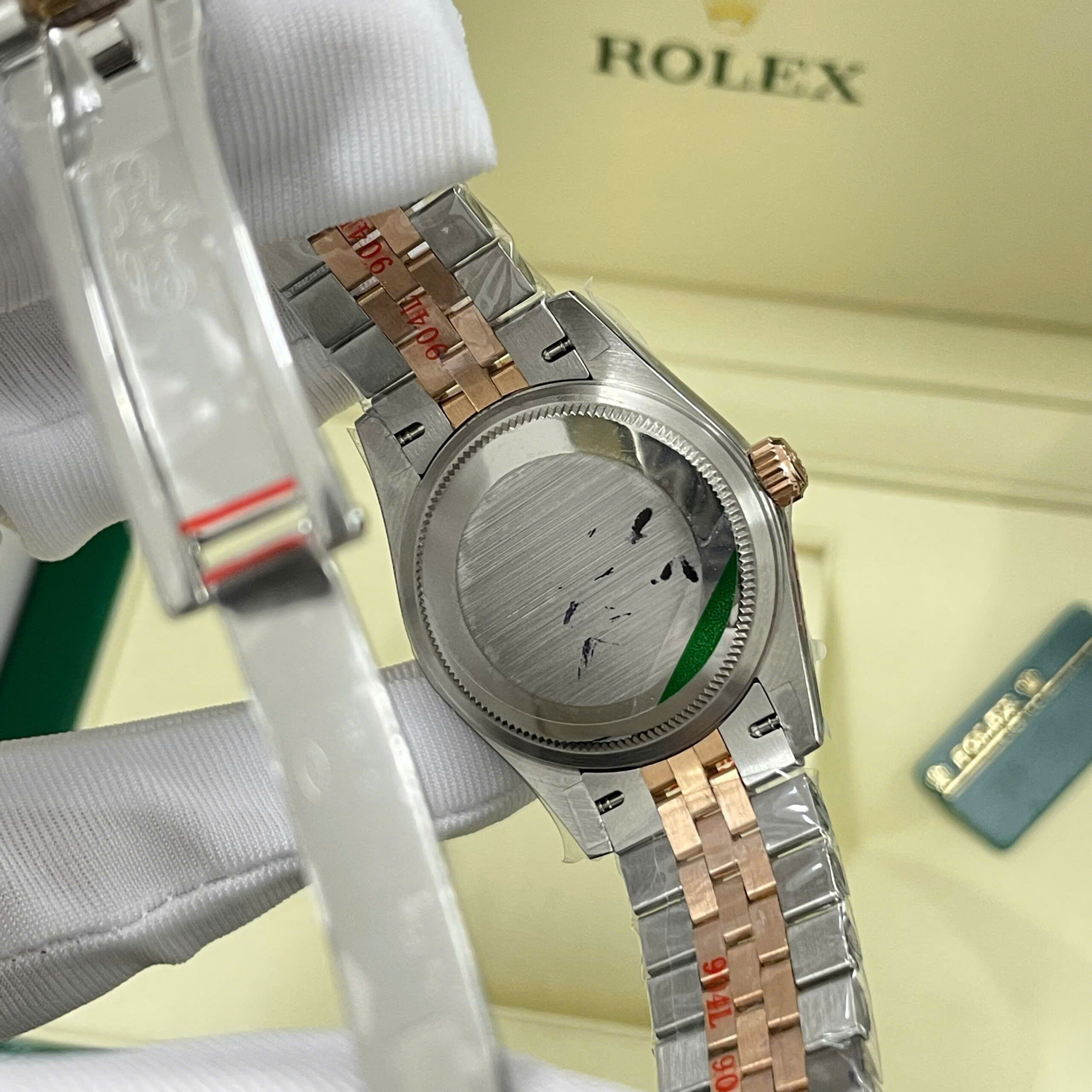 Đồng Hồ Rolex Chế Tác DateJust 278271 Bọc Vàng Thật Mặt Số Chocolate Cọc Số Đá Xưởng GM 31mm (6)