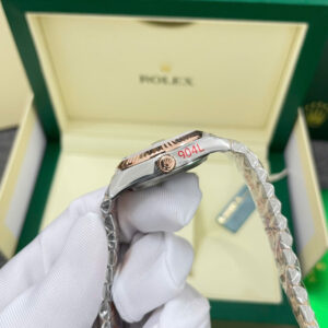 Đồng Hồ Rolex Chế Tác DateJust 278271 Bọc Vàng Thật Mặt Số Chocolate Cọc Số Đá Xưởng GM 31mm (12)