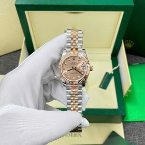 Đồng Hồ Rolex Chế Tác DateJust 278271 Bọc Vàng Thật Mặt Số Hồng Nhà Máy GM 31mm (12)