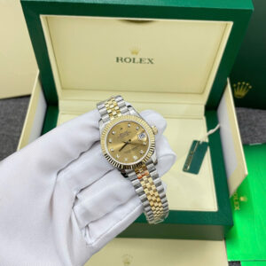 Đồng Hồ Rolex Chế Tác DateJust 278273 Bọc Vàng Mặt Số Vàng Champagne Xưởng GM 31mm (5)