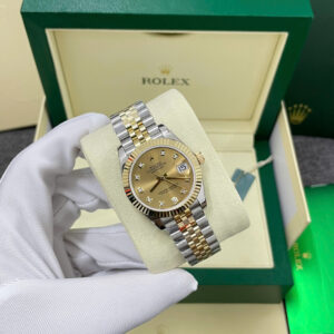 Đồng Hồ Rolex Chế Tác DateJust 278273 Bọc Vàng Mặt Số Vàng Champagne Xưởng GM 31mm (5)