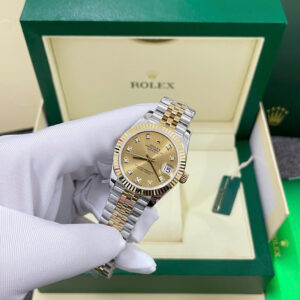 Đồng Hồ Rolex Chế Tác DateJust 278273 Bọc Vàng Mặt Số Vàng Champagne Xưởng GM 31mm (5)