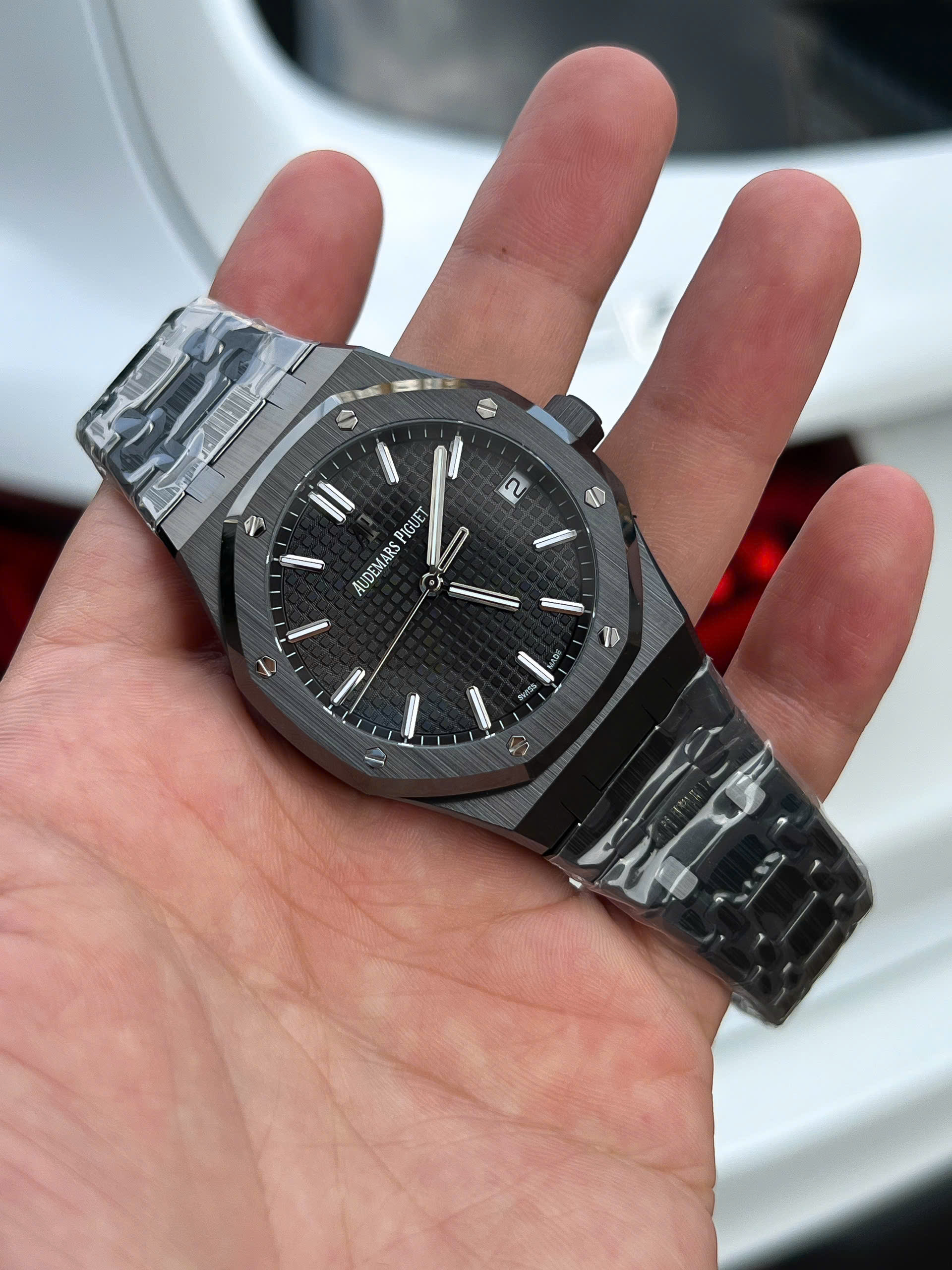 Đồng Hồ Audemars Piguet Chế Tác Gốm Đen Royal Oak 15500CE Mặt Xanh Xưởng APS 41mm (1) Đồng Hồ Audemars Piguet Chế Tác Gốm Đen Royal Oak 15500CE Mặt Xanh Xưởng APS 41mm (3)