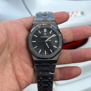 Đồng Hồ Audemars Piguet Chế Tác Gốm Đen Royal Oak 15500CE Mặt Xanh Xưởng APS 41mm (3)