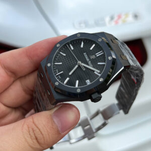 Đồng Hồ Audemars Piguet Chế Tác Gốm Đen Royal Oak 15500CE Mặt Xanh Xưởng APS 41mm (3)