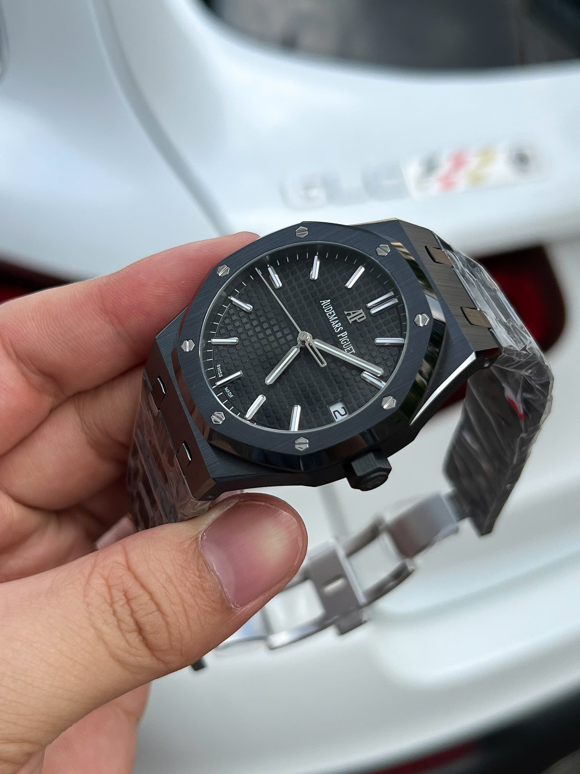 Đồng Hồ Audemars Piguet Chế Tác Gốm Đen Royal Oak 15500CE Mặt Xanh Xưởng APS 41mm (2) Đồng Hồ Audemars Piguet Chế Tác Gốm Đen Royal Oak 15500CE Mặt Xanh Xưởng APS 41mm (3)