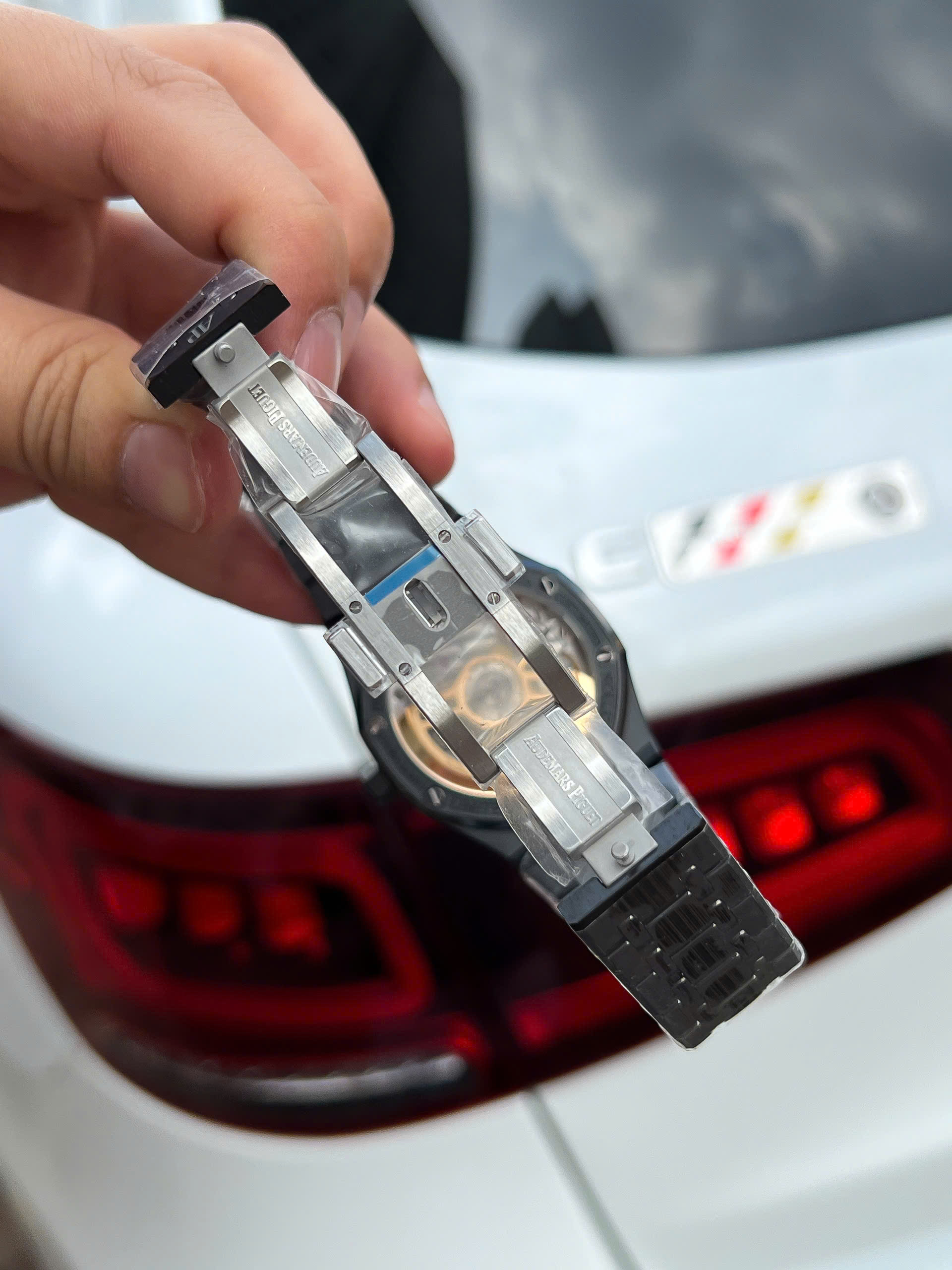 Đồng Hồ Audemars Piguet Chế Tác Gốm Đen Royal Oak 15500CE Mặt Xanh Xưởng APS 41mm (7)