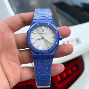 Đồng Hồ Audemars Piguet Chế Tác Gốm Xanh Royal Oak 15500CE Mặt Trắng Xưởng APS 41mm (1)