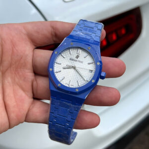 Đồng Hồ Audemars Piguet Chế Tác Gốm Xanh Royal Oak 15500CE Mặt Trắng Xưởng APS 41mm (1)