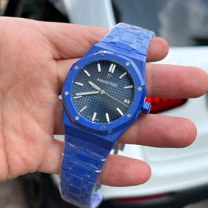 Đồng Hồ Audemars Piguet Chế Tác Gốm Xanh Royal Oak 15500CE Mặt Xanh Xưởng APS 41mm (9)