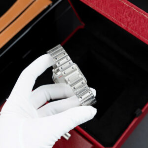 Đồng Hồ Cartier Rep 11 Santos WSSA0061 Nữ Mặt Xanh Lá Nhà Máy BV 35,1mm (6)