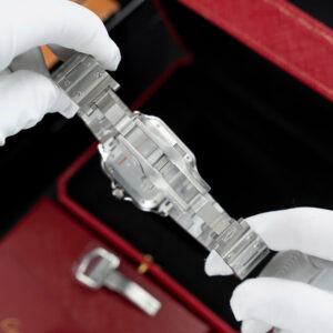 Đồng Hồ Cartier Rep 1 1 Santos WSSA0063 Nữ Mặt Xanh Blue Nhà Máy BV 35,1mm (1)