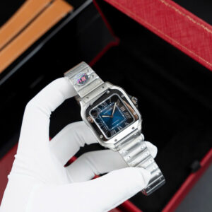 Đồng Hồ Cartier Rep 1 1 Santos WSSA0063 Nữ Mặt Xanh Blue Nhà Máy BV 35,1mm (1)