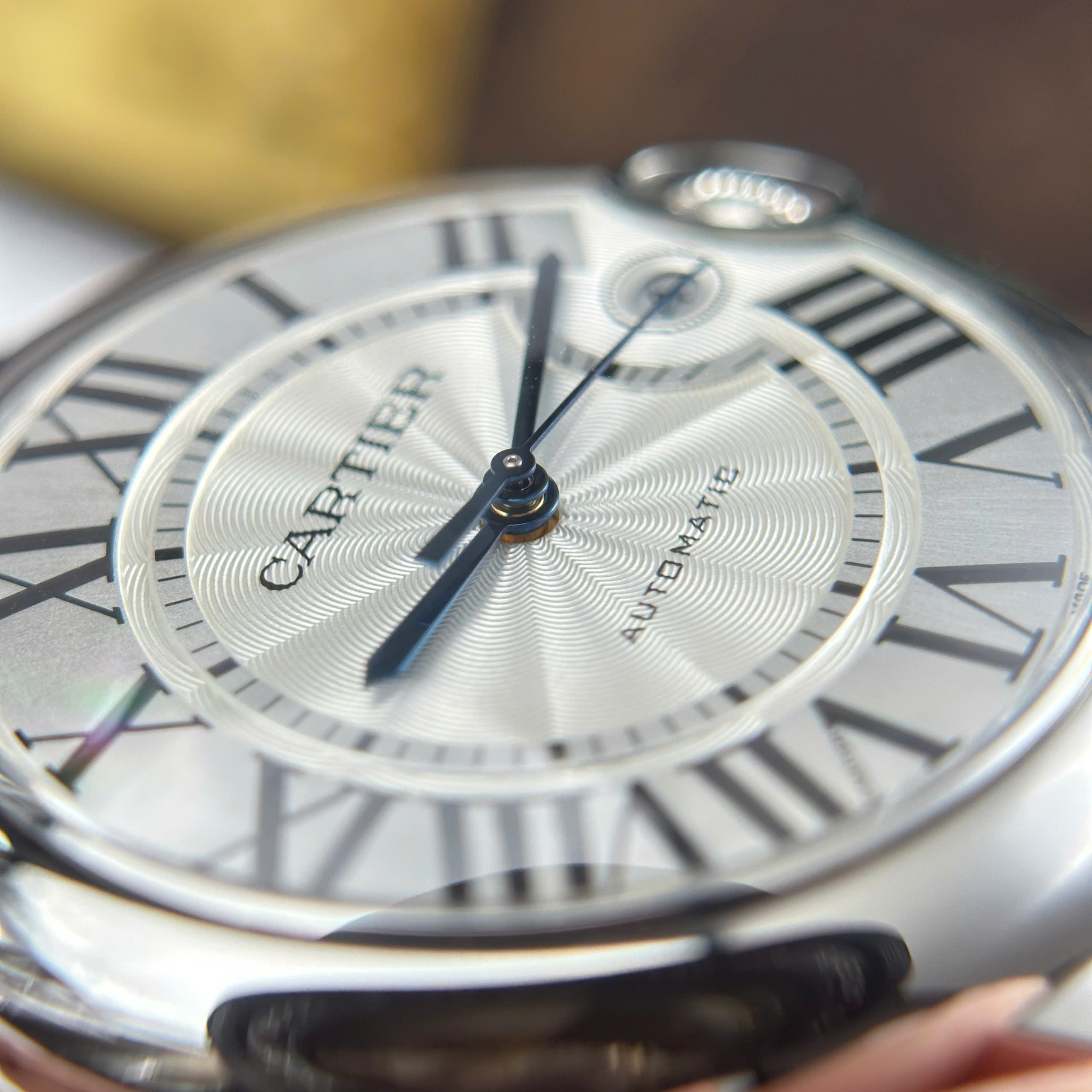 Đồng Hồ Cartier Replica 11 Ballon Bleu Cao Cấp Dây Da Màu Đen Nhà Máy AF 40mm (8)