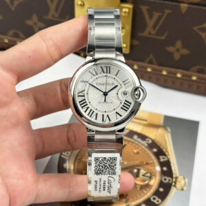 Đồng Hồ Cartier Replica 11 Ballon Bleu Cao Cấp Mặt Số Trắng Dây Thép Nhà Máy AF 40mm (2)