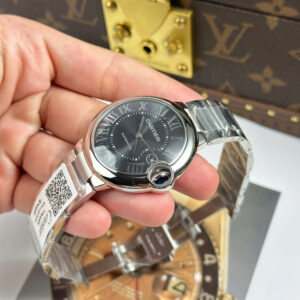 Đồng Hồ Cartier Replica 11 Ballon Bleu Cao Cấp Mặt Số Xám Dây Thép Nhà Máy AF 40mm (1)