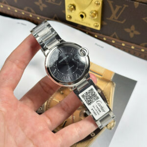 Đồng Hồ Cartier Replica 11 Ballon Bleu Cao Cấp Mặt Số Xám Dây Thép Nhà Máy AF 40mm (1)