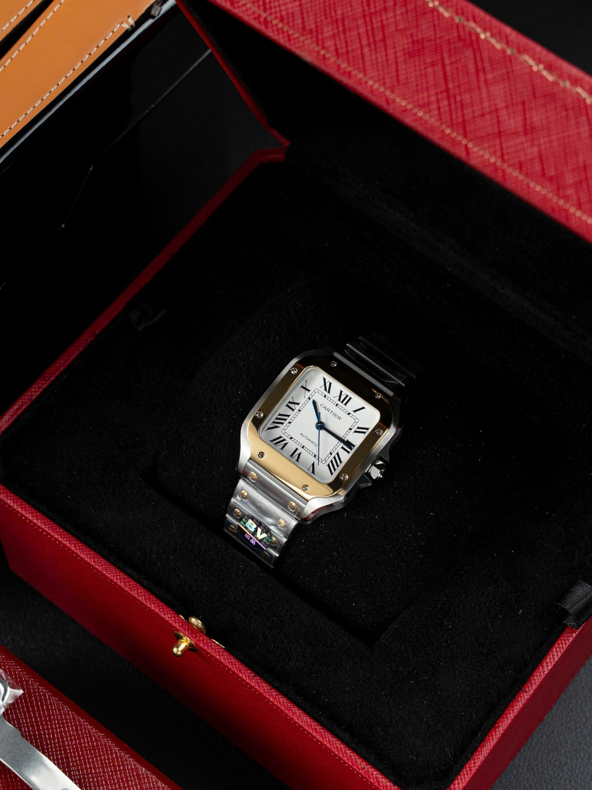 Đồng Hồ Cartier Santos W2SA0016 Replica 11 Nữ Mặt Trắng Nhà Máy BV 35,1mm (1)