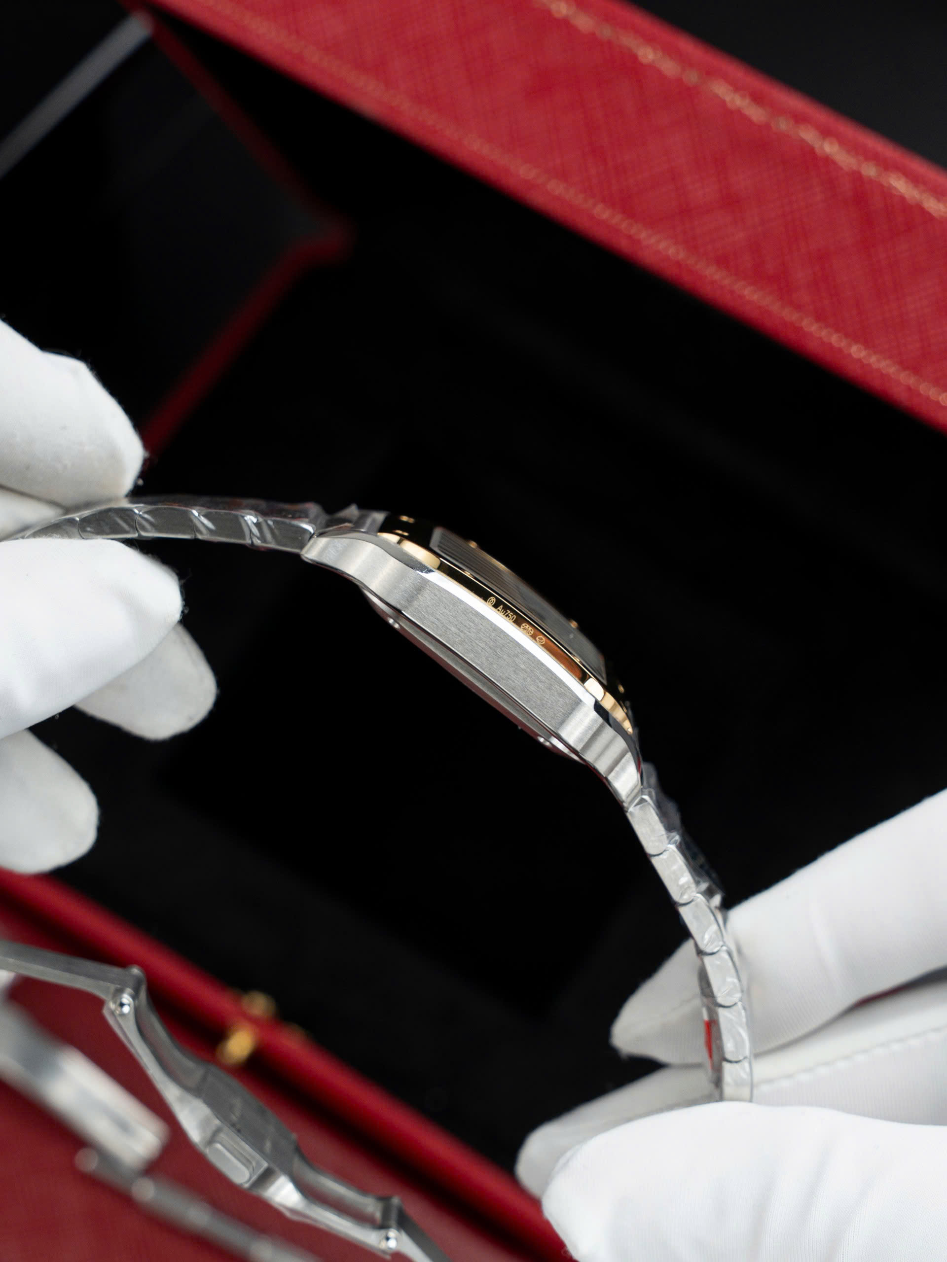 Đồng Hồ Cartier Santos W2SA0016 Replica 11 Nữ Mặt Trắng Nhà Máy BV 35,1mm (2)