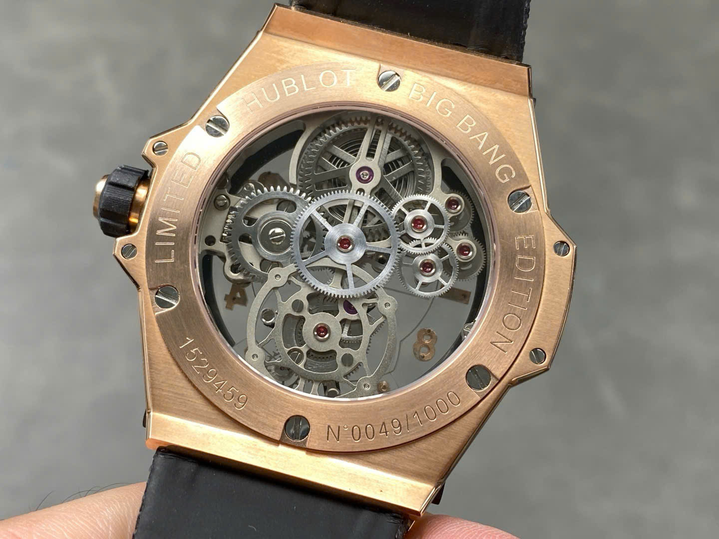 Đồng Hồ Hublot Big Bang Tourbillon King Gold Mặt Số Skeleton Replica 11 45mm (1)