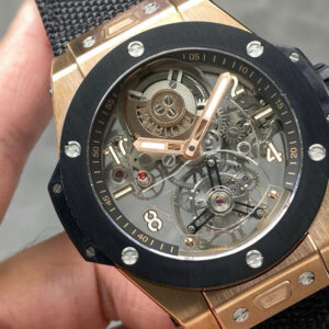Đồng Hồ Hublot Big Bang Tourbillon King Gold Mặt Số Skeleton Replica 11 45mm (8)