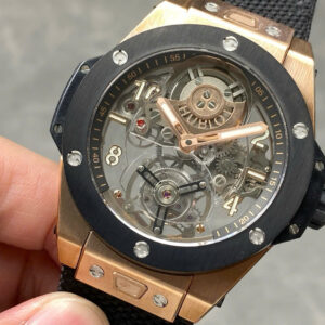 Đồng Hồ Hublot Big Bang Tourbillon King Gold Mặt Số Skeleton Replica 11 45mm (8)
