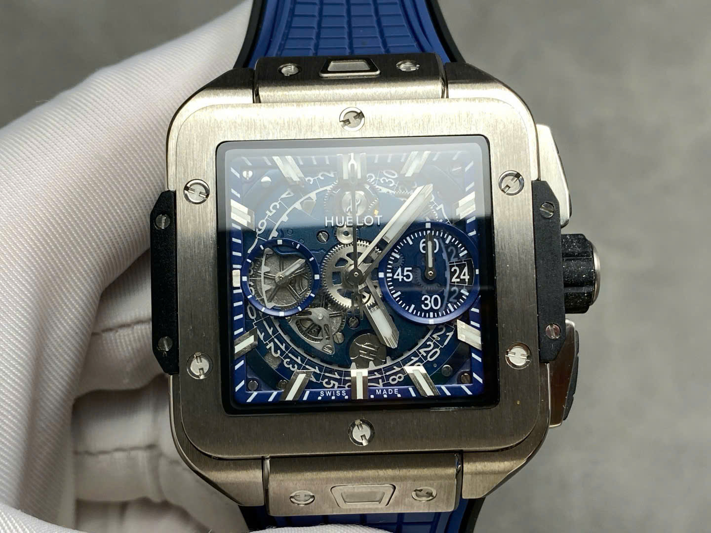 Đồng Hồ Hublot Big Bang Unico Titanium Rep 11 Màu Xanh Dương Xưởng BBF 42mm (2)