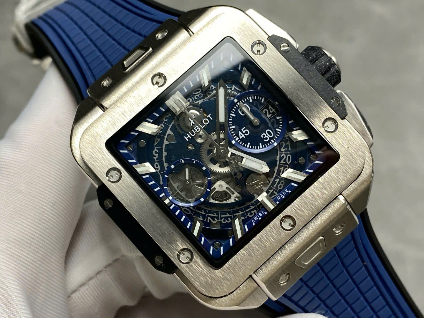 Đồng Hồ Hublot Big Bang Unico Titanium Rep 11 Màu Xanh Dương Xưởng BBF 42mm (3)