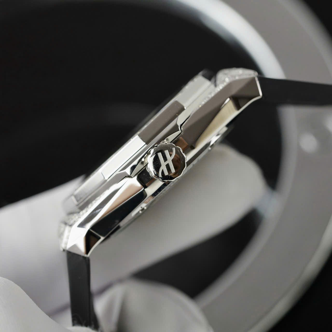 Đồng Hồ Hublot Orlinski Titanium Đính Full Kim Cương Moissanite Hong Kong Chế Tác 40mm (9)