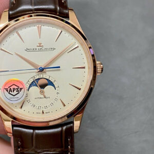 Đồng Hồ Jaeger LeCoultre Chế Tác Master Ultra Thin Moon Dây Da Nâu Nhà Máy APS 39mm (1)
