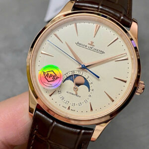 Đồng Hồ Jaeger LeCoultre Chế Tác Master Ultra Thin Moon Dây Da Nâu Nhà Máy APS 39mm (1)