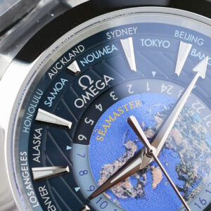 Đồng Hồ Omega Aqua Terra World Timer Rep 11 Tặng Dây Cao Su Nhà Máy N1 41mm (3)