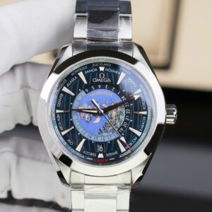 Đồng Hồ Omega Aqua Terra World Timer Rep 11 Tặng Dây Cao Su Nhà Máy N1 41mm (3)