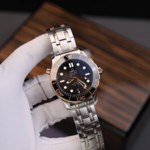 Đồng Hồ Omega Rep 11 Seamaster Diver 300M Mặt Số Đen Demi Hồng Nhà Máy VS 42mm (2)