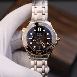 Đồng Hồ Omega Rep 11 Seamaster Diver 300M Mặt Số Đen Demi Hồng Nhà Máy VS 42mm (2)