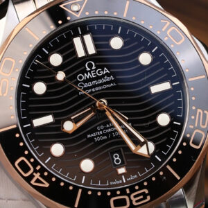 Đồng Hồ Omega Rep 11 Seamaster Diver 300M Mặt Số Đen Demi Hồng Nhà Máy VS 42mm (2)