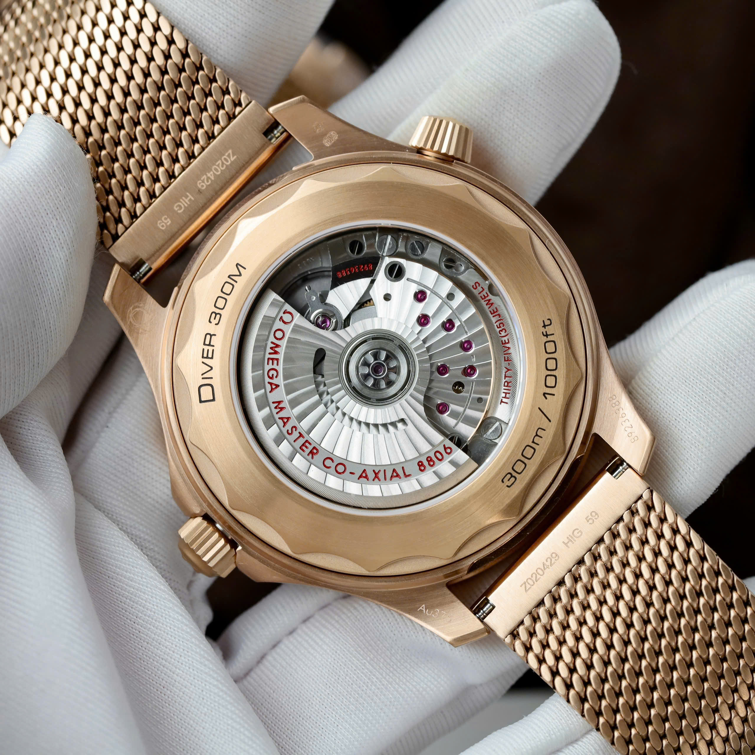 Đồng Hồ Omega Replica 1 1 Seamaster Diver 300M Bronze Gold Cao Cấp Nhất Xưởng VS (10)