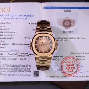 Đồng Hồ Patek Philippe Chế Tác Bọc Vàng 18K Nautilus 5711 Mặt Chocolate 3K Factory 40mm (12)
