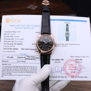 Đồng Hồ Patek Philippe Chế Tác Bọc Vàng Hồng 18K Complications 5205R Mặt Xanh Xưởng KM 40mm (1)